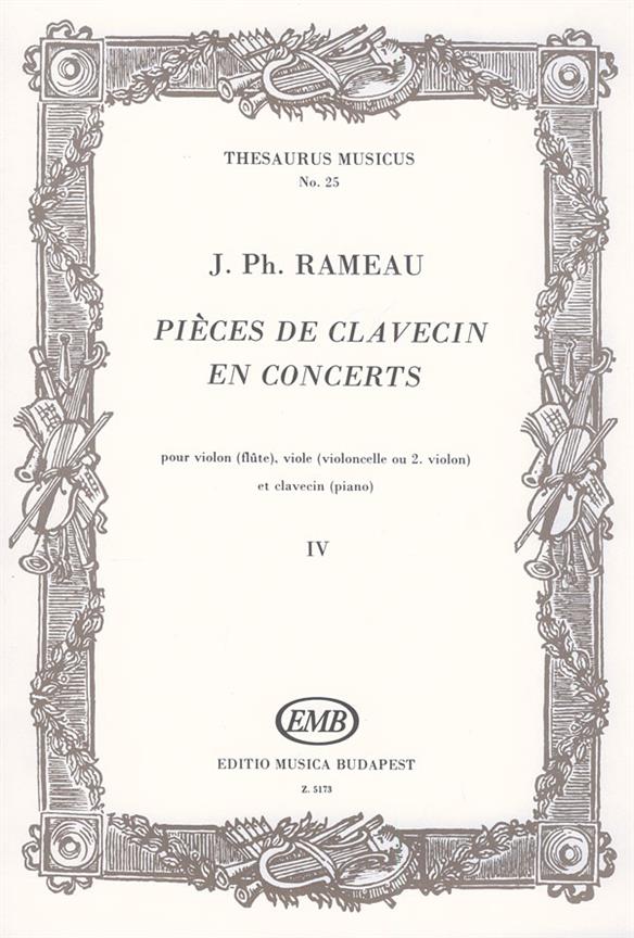 Pieces de clavecin en concerts IV pour violon (fl